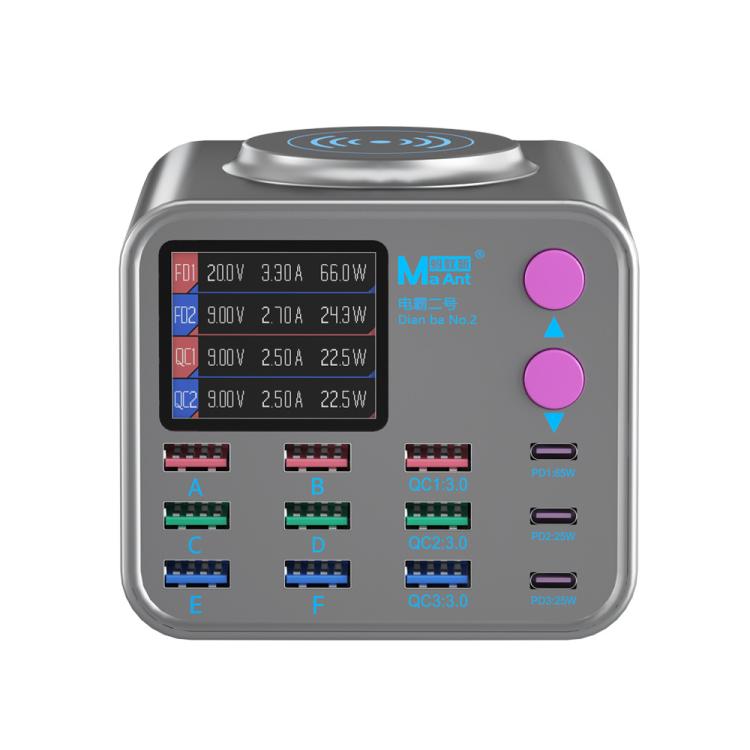 MaAnt DianBa No.2 USB Multi-port Mobile Phone Repair Desktop Charging Station, DianBa No.2, EU Plug MaAnt DianBa No.2 USB Multi-port Mobile Phone Repair Desktop Charging Station, DianBa No.2, EU Plug